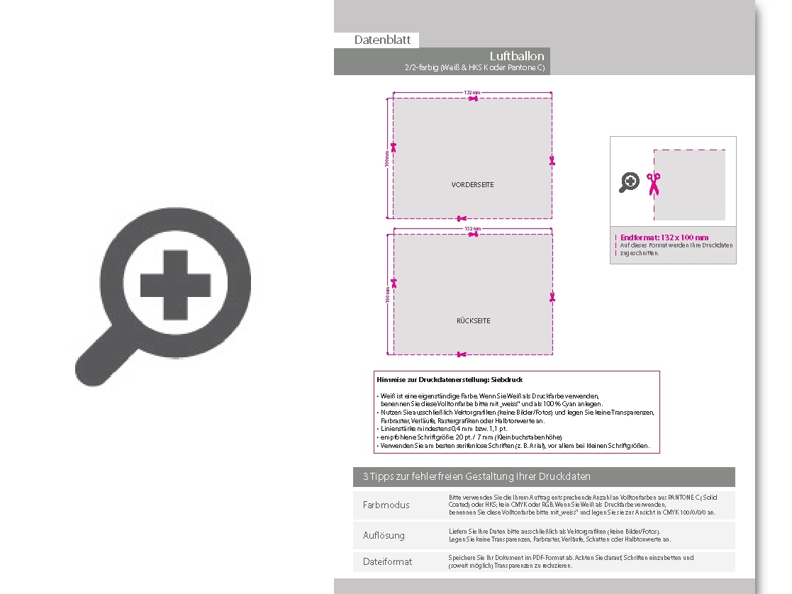 Product Bild luftballon_pastell_Ø_30_cm_2_2-farbig_(wei___&_hks_oder_pantone)_zweiseitig_bedruckt